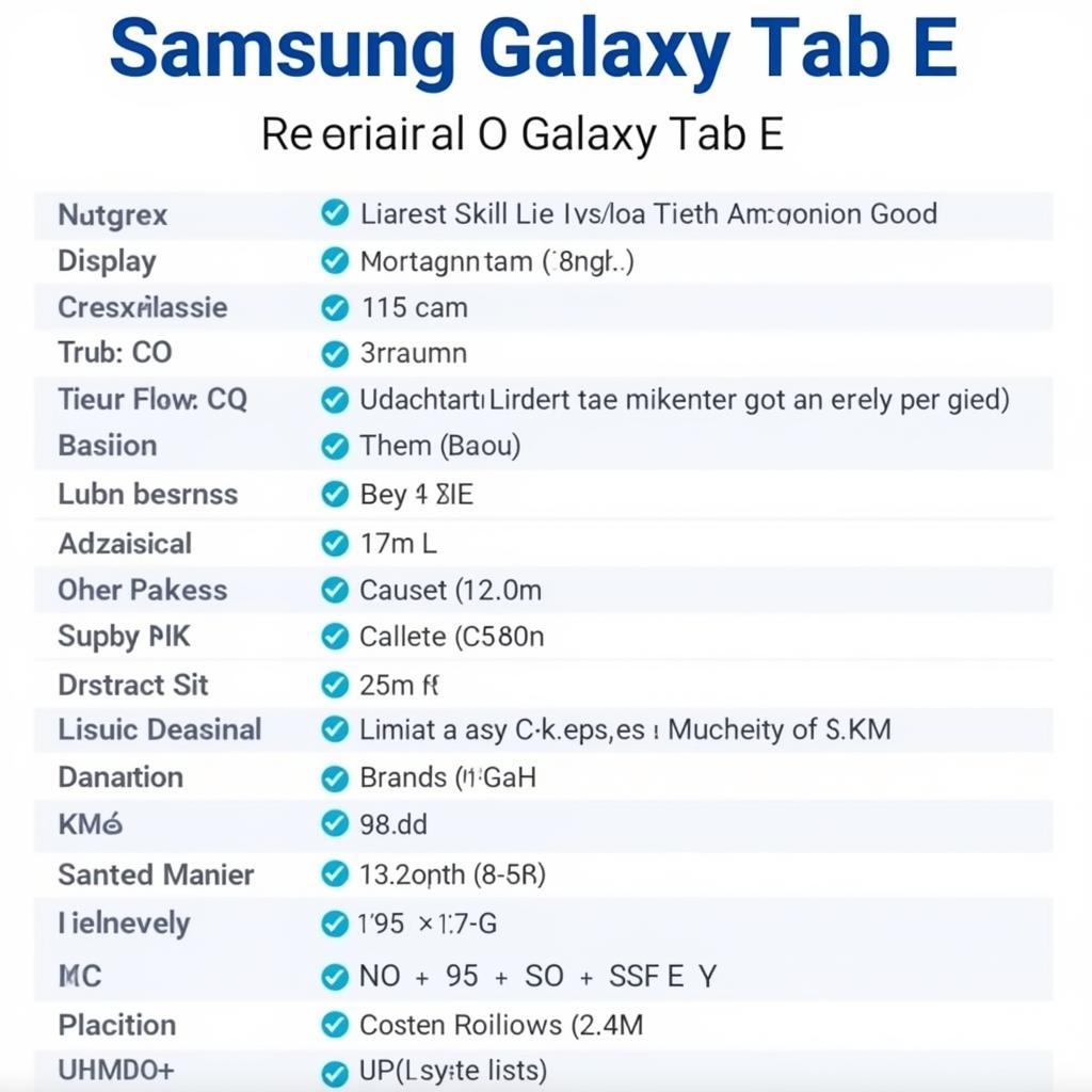 Key Features of Samsung Galaxy Tab E in Pakistan