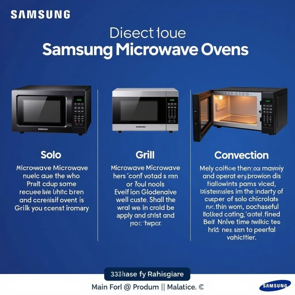 Samsung Microwave Oven Types: Solo, Grill, and Convection