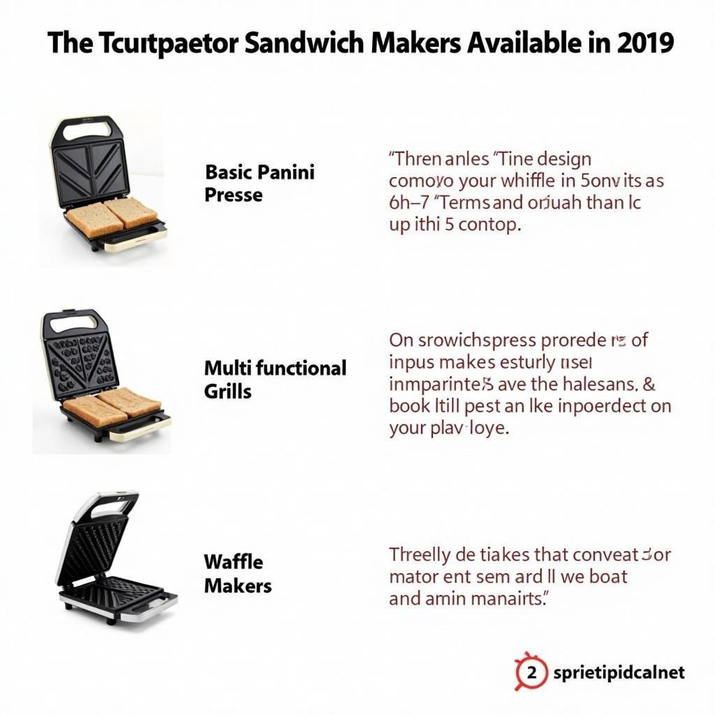 Different sandwich maker types in 2019