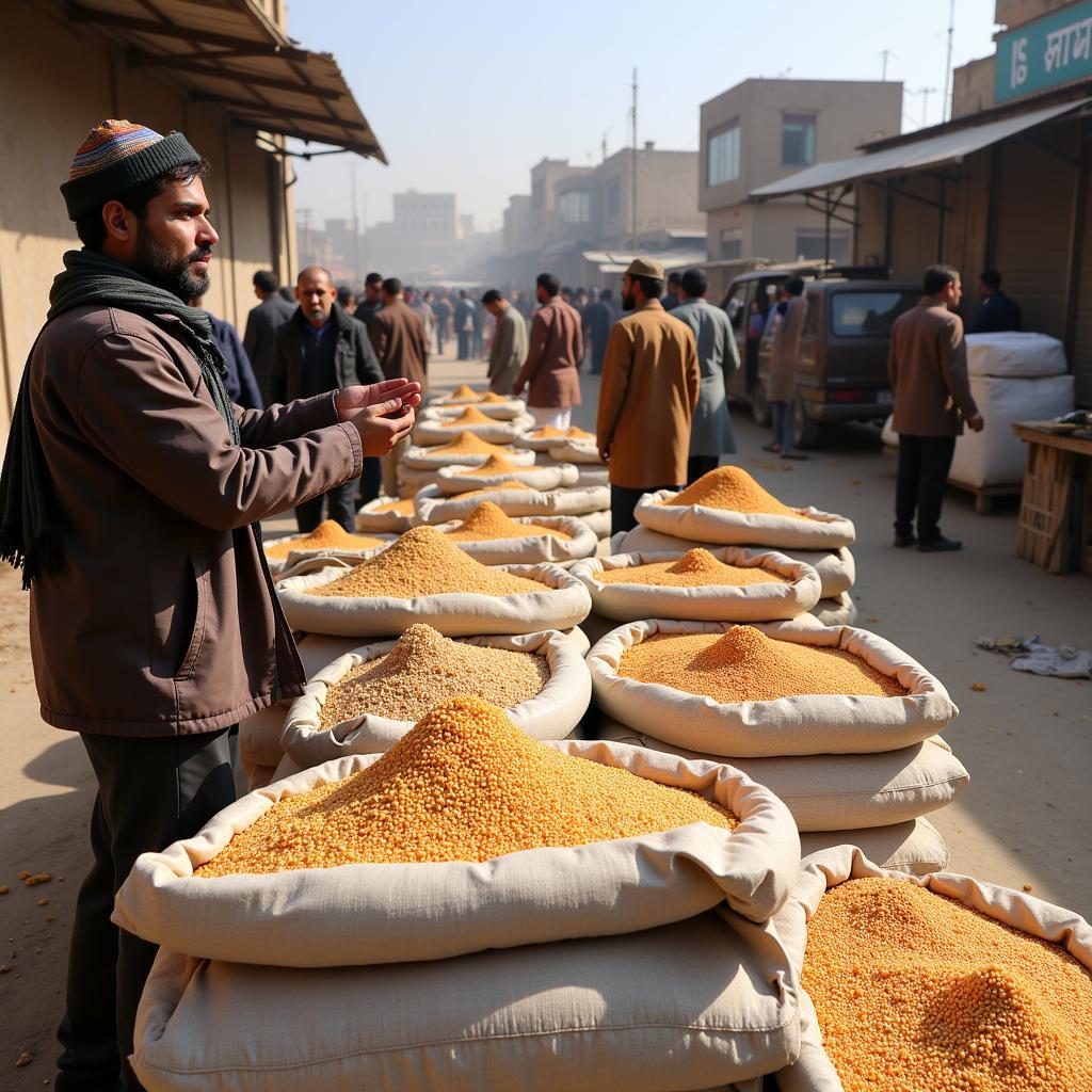 Traders at a Sarso Market