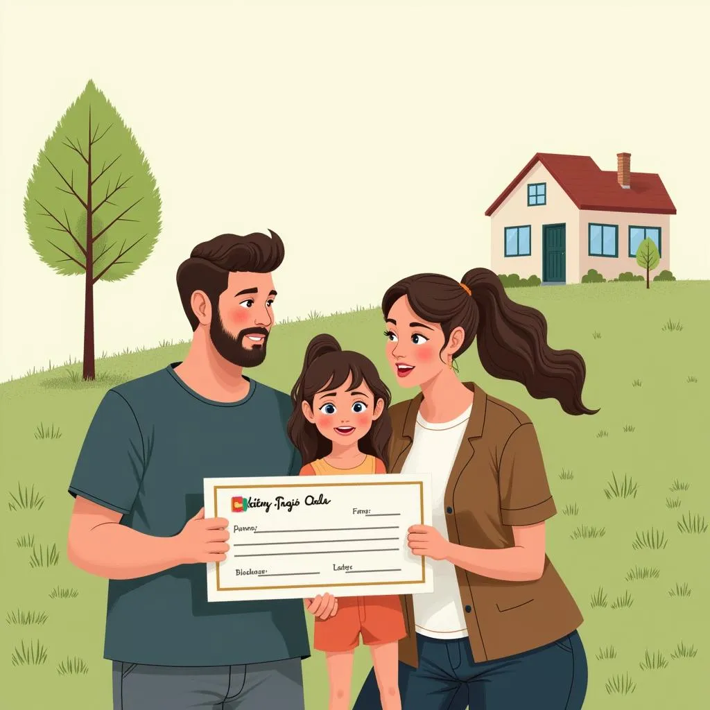 A family saving for their future with a Saving Certificate