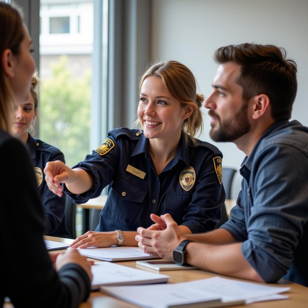 Section Officer in a Meeting