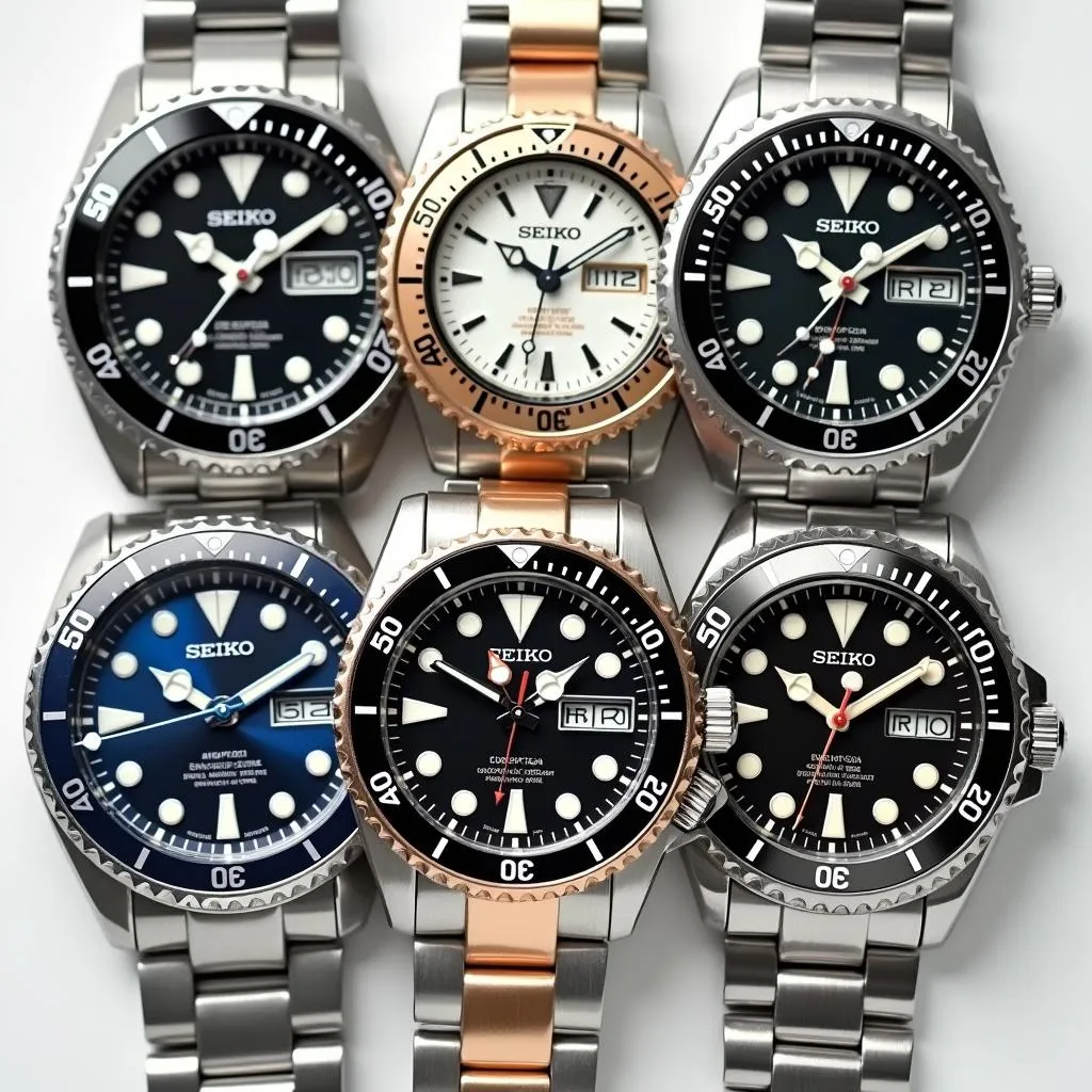 A diverse range of Seiko 5 watches