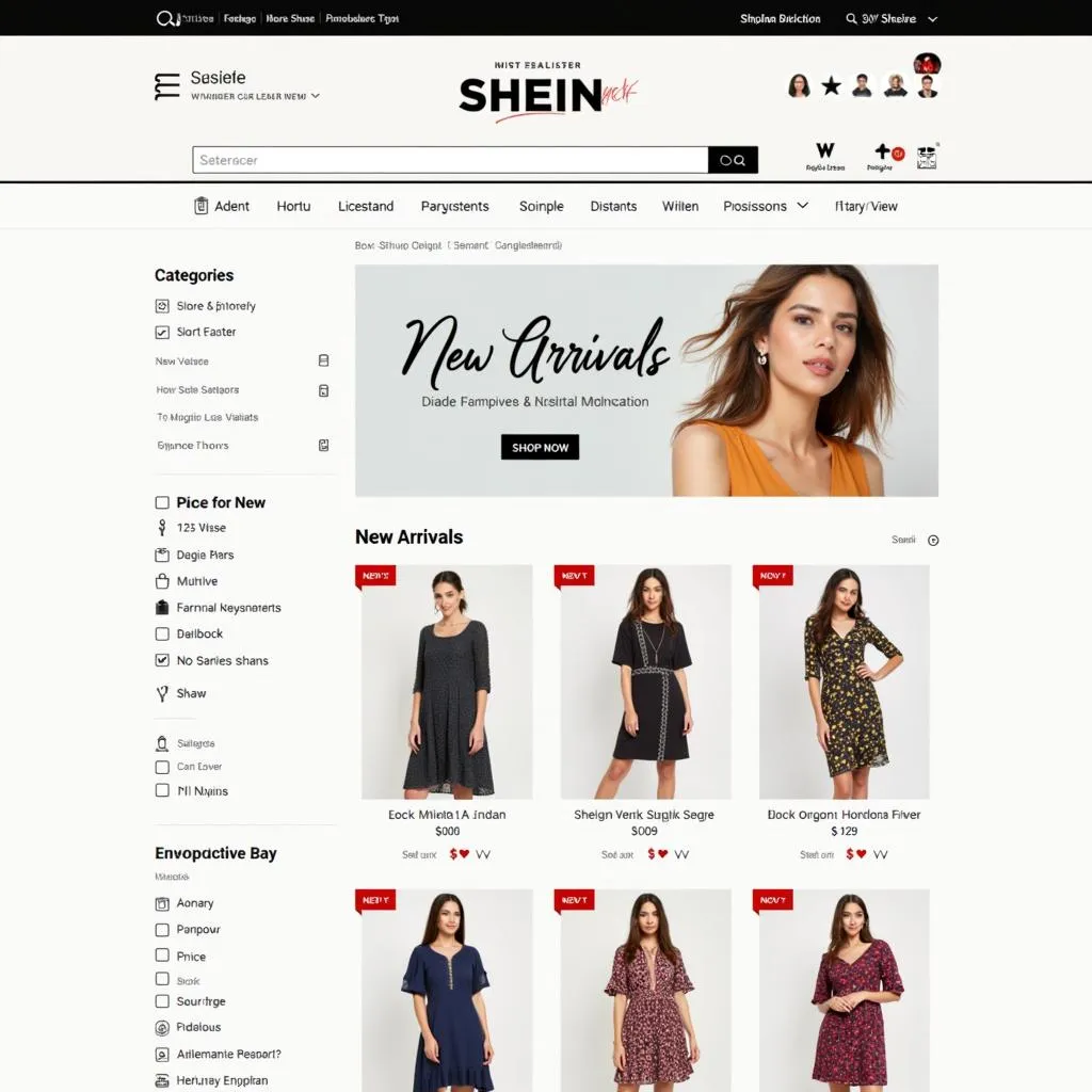 Shein Pakistan Online Homepage