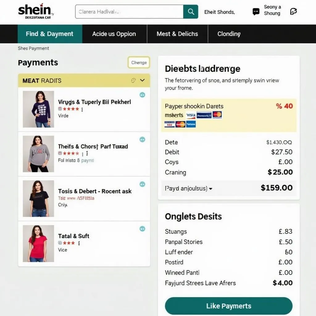 Shein Pakistan Online Shopping Cart