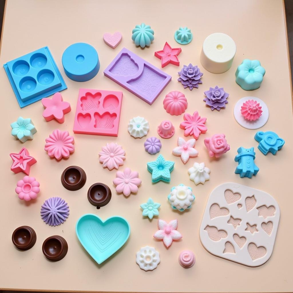 Variety of Silicone Molds for Baking and Crafts