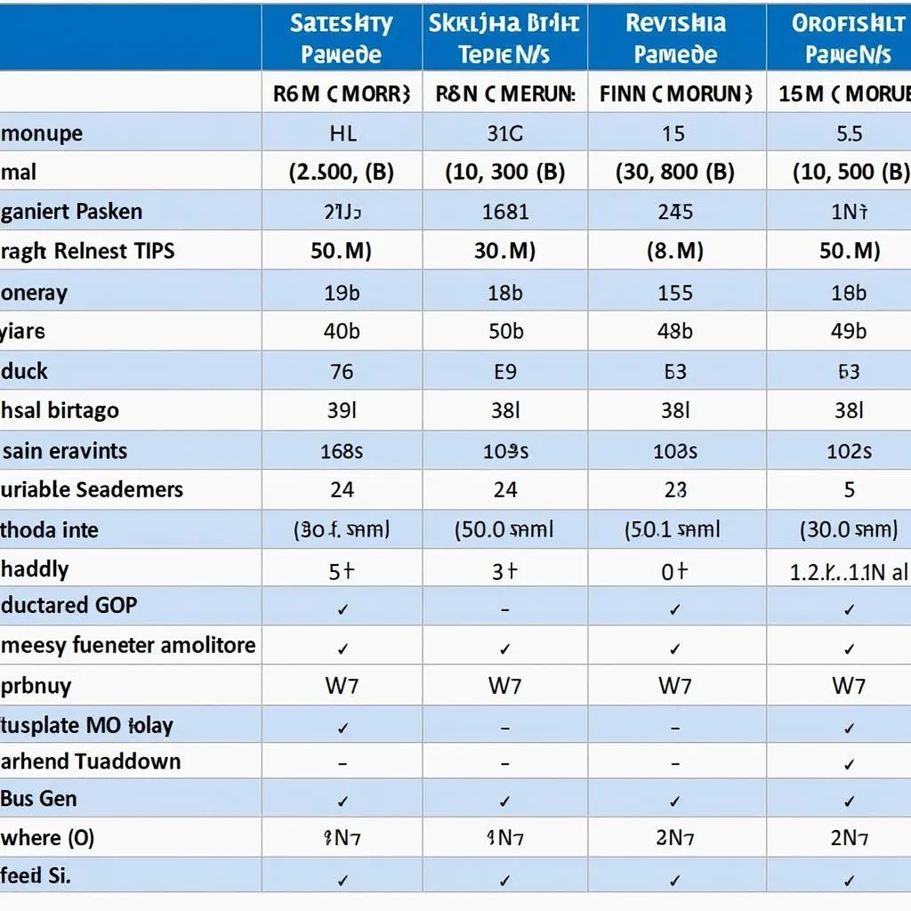 Comparison table of key features for smartphones under 40000 PKR