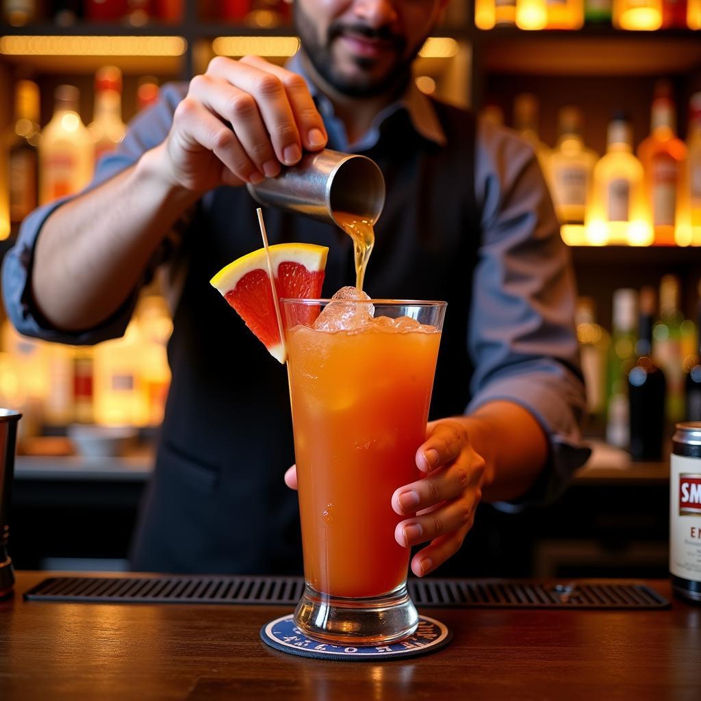 Smirnoff Cocktail in a Pakistani Bar