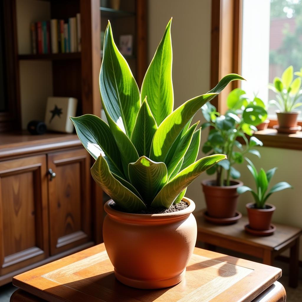 Snake Plant in a Pakistani Home