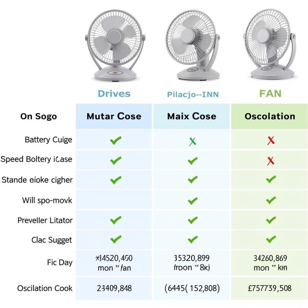 Comparing Sogo Fan Features and Prices