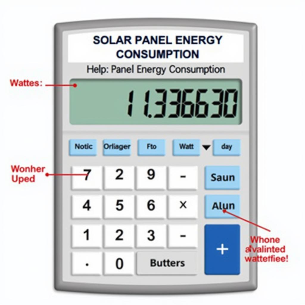 Solar Panel Energy Consumption Calculator