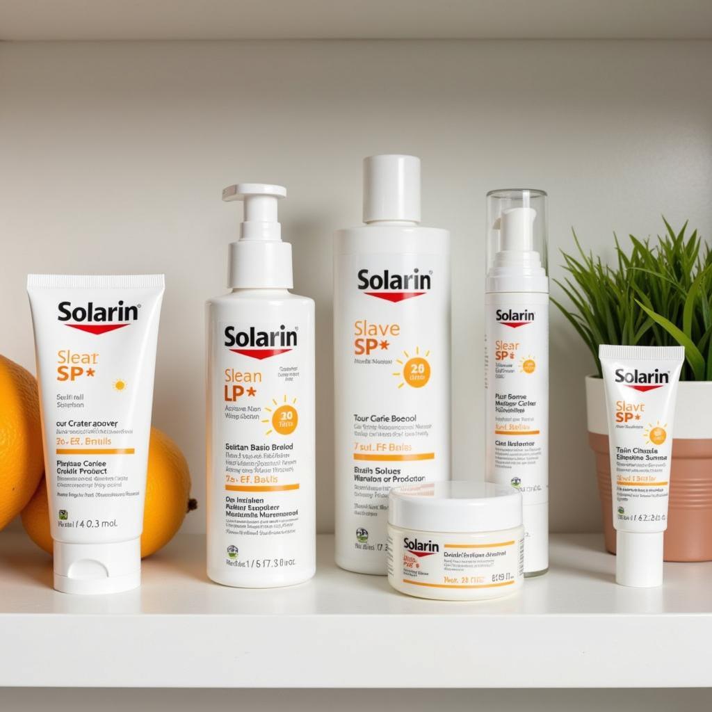 Solarin Sunblock Products Displayed