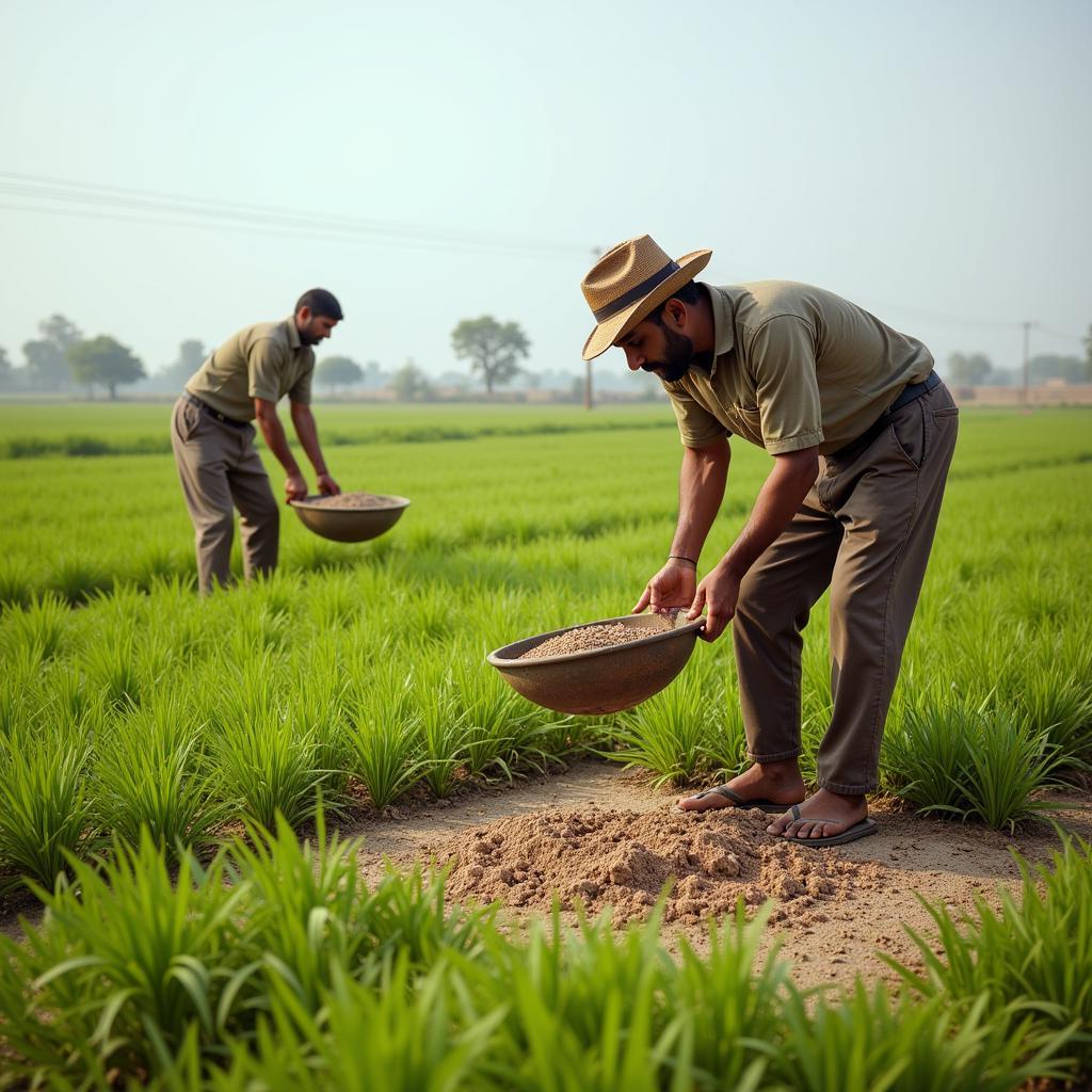 Farmers Applying Sona Youria Khad