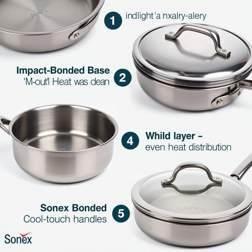 Sonex Premium Stainless Steel Cookware Features