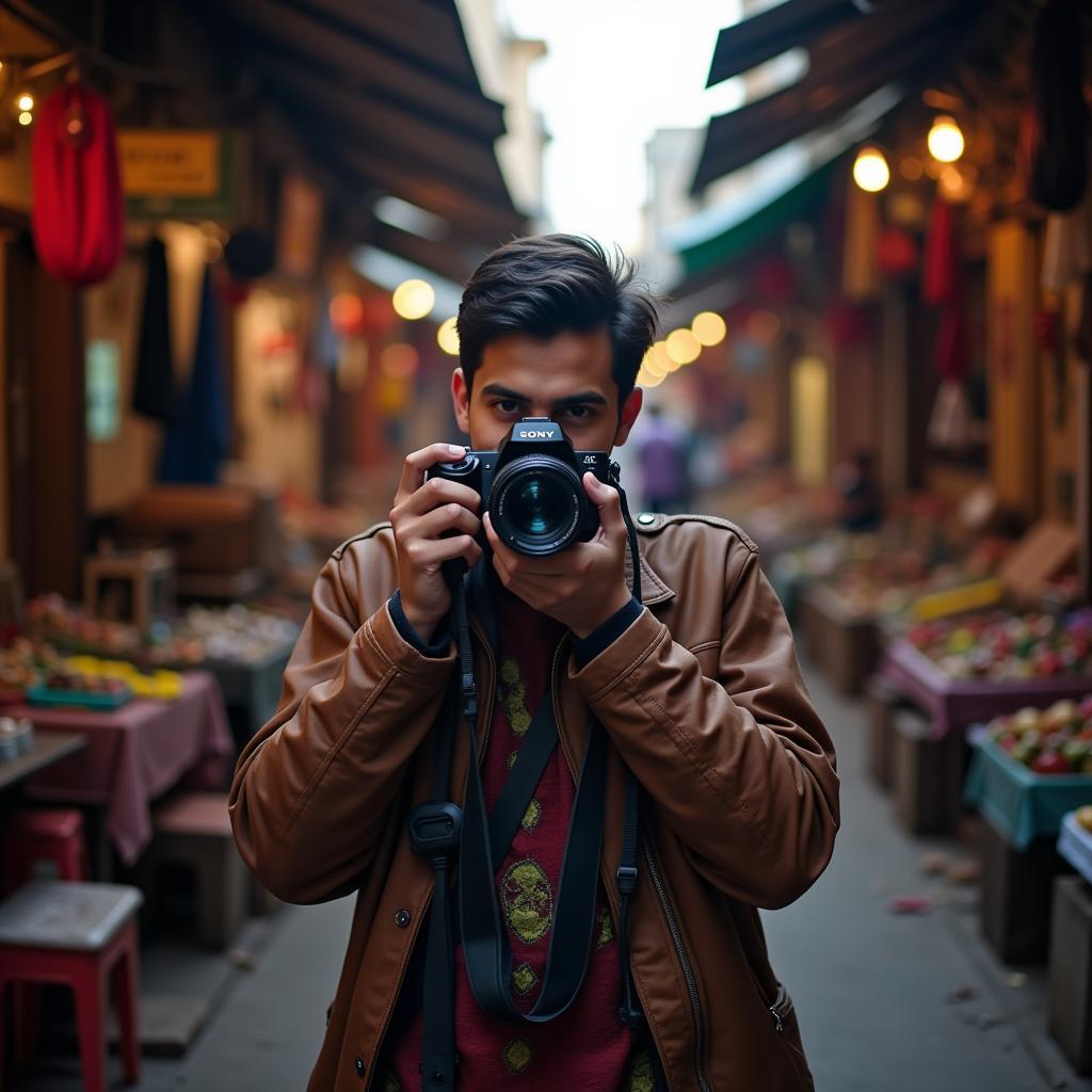 Photographer using Sony 50mm 1.4 Lens