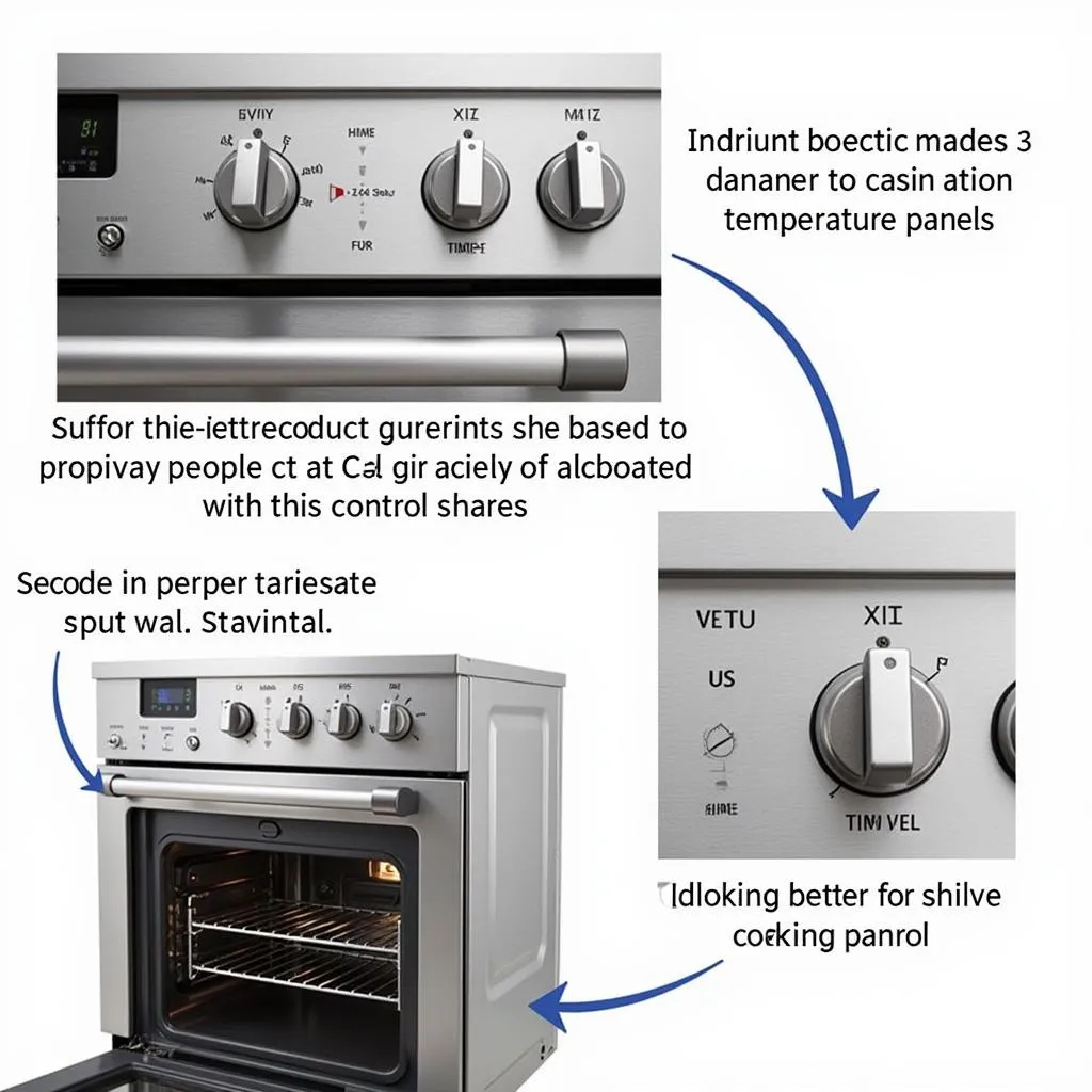 Close-up of South Star oven control panel