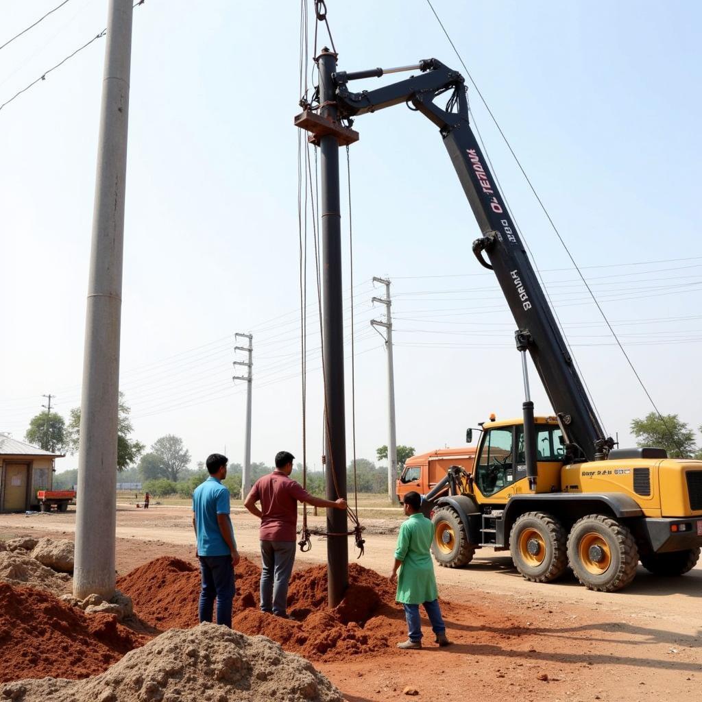 Steel Pole Installation in Pakistan