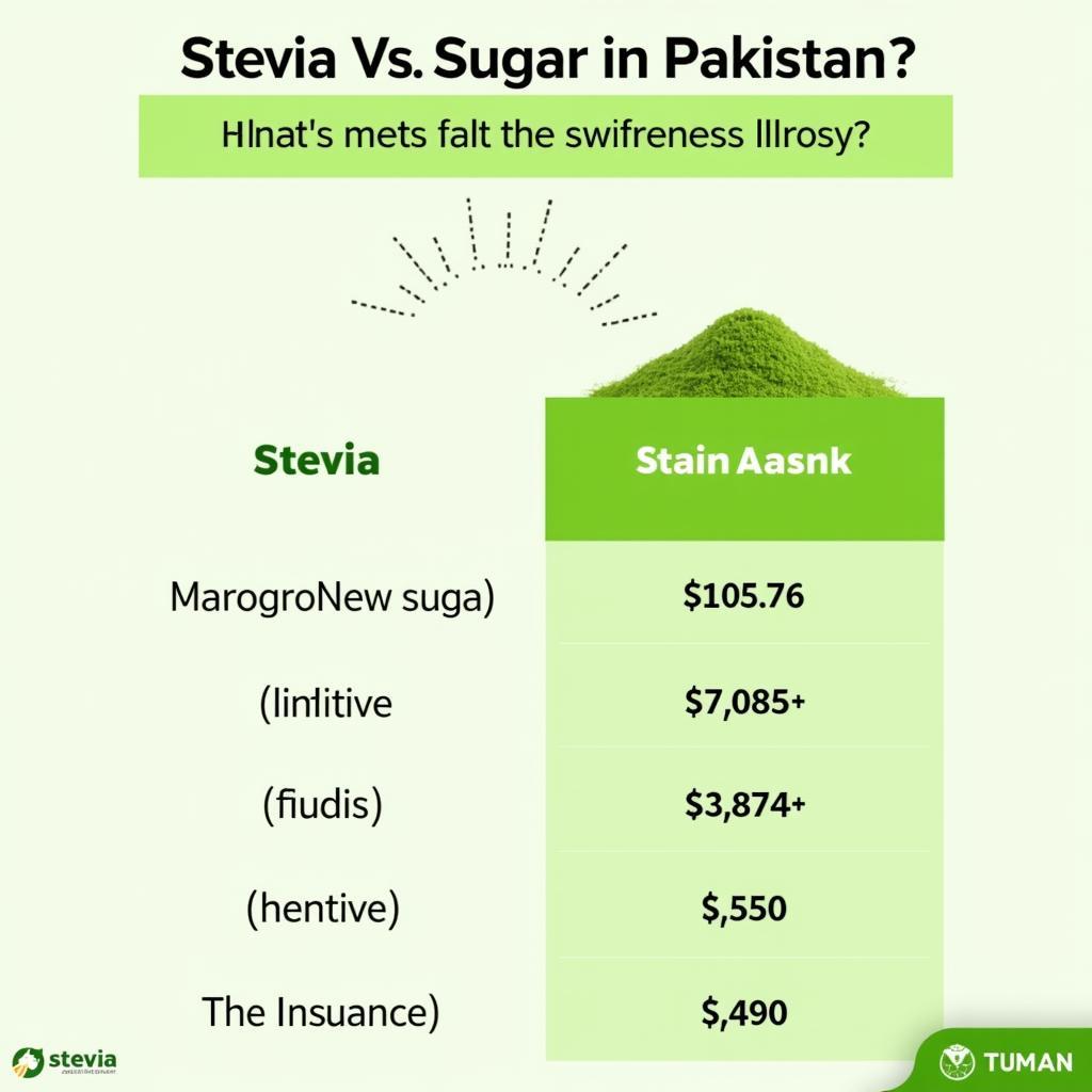 Stevia vs. Sugar Price Comparison in Pakistan