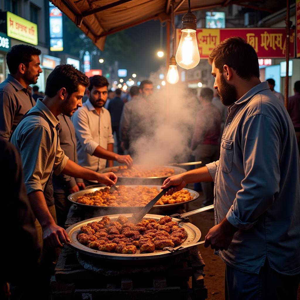 Busy Shami Kabab Stall