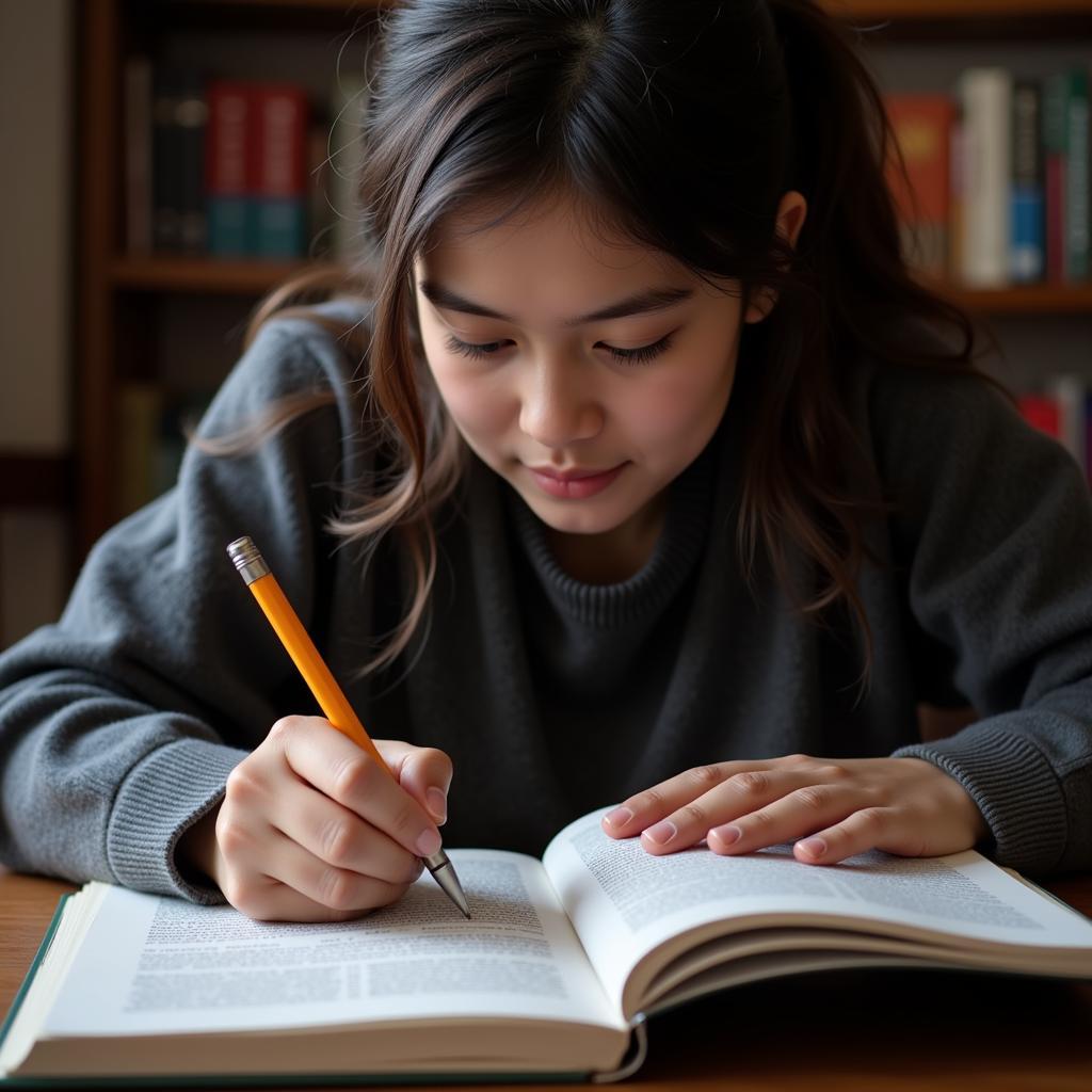 Class 10 Student Studying Pakistan Studies