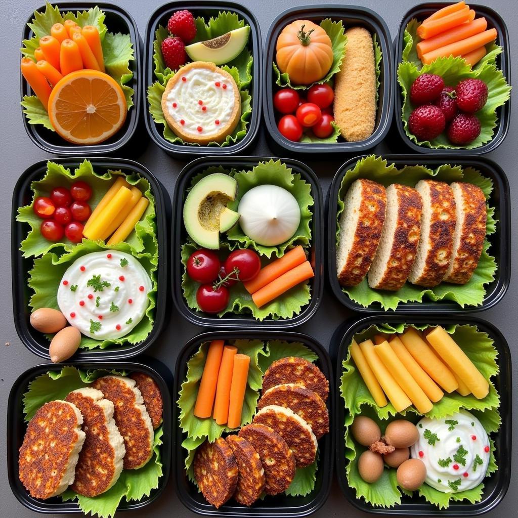 Visually appealing bento lunchbox meals