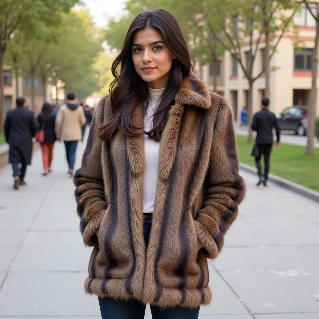 Stylish Fur Coat in Pakistan