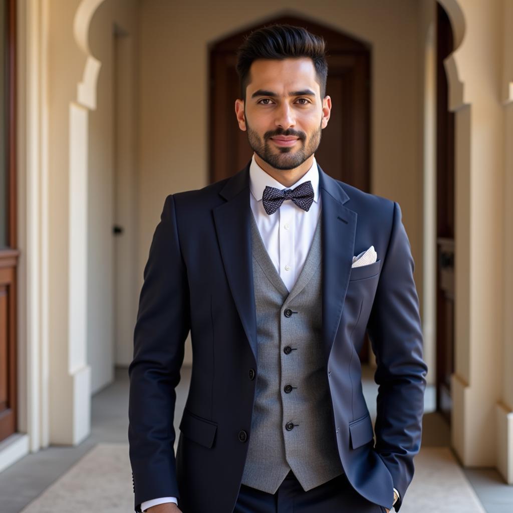 Stylish Pakistani Groom in a Suit