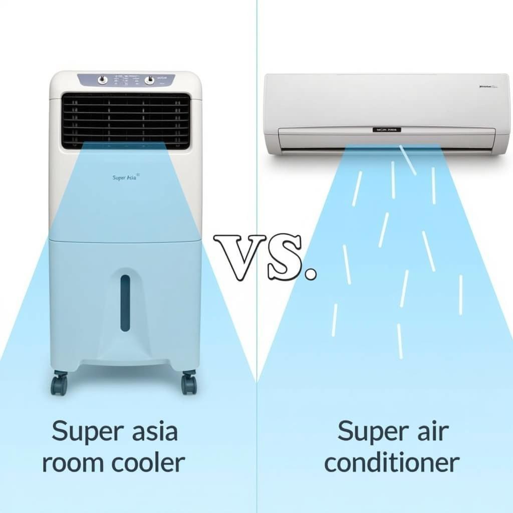 Comparing a Super Asia Room Cooler and an Air Conditioner