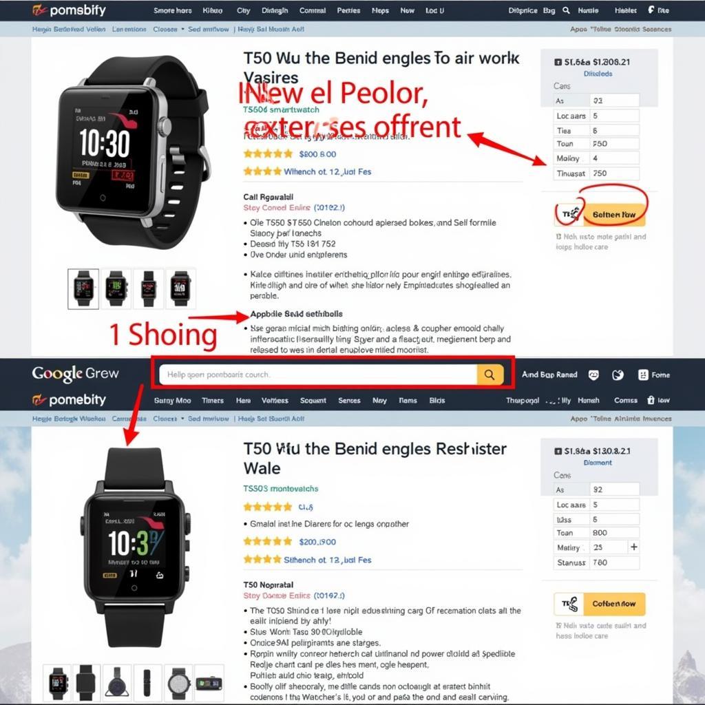 T500 Smartwatch on Pakistani Online Retailers