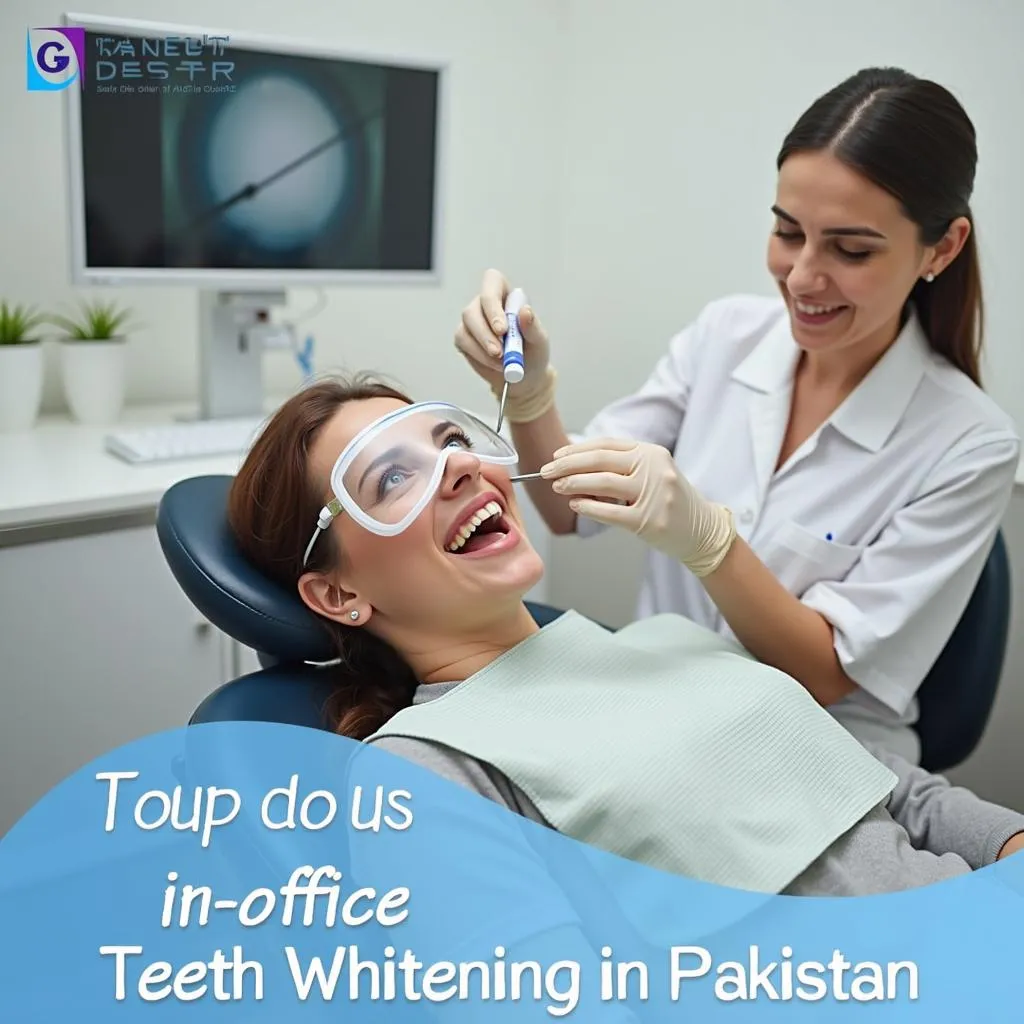 Teeth whitening treatment at a dental clinic in Pakistan