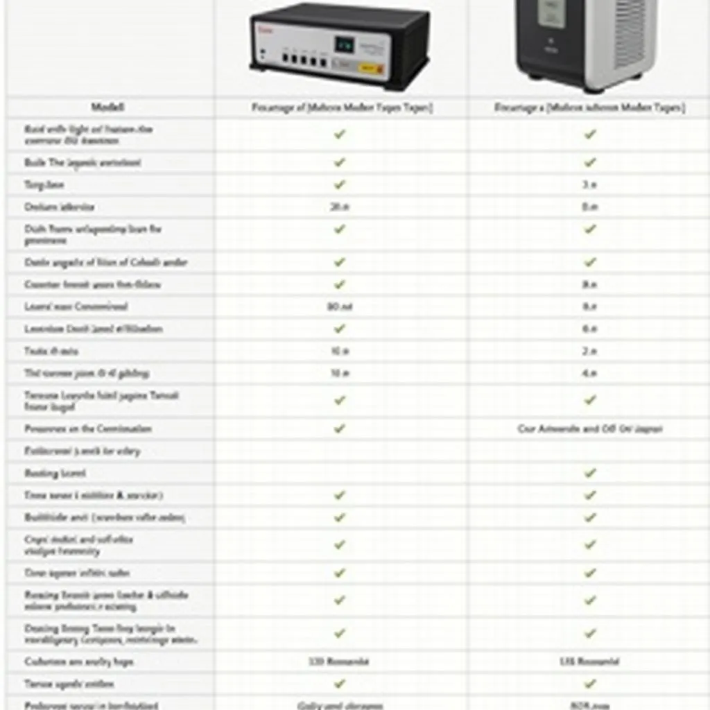 Tenda Modem Comparison Chart