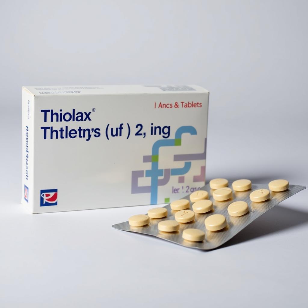 Thiolax tablets in a blister pack