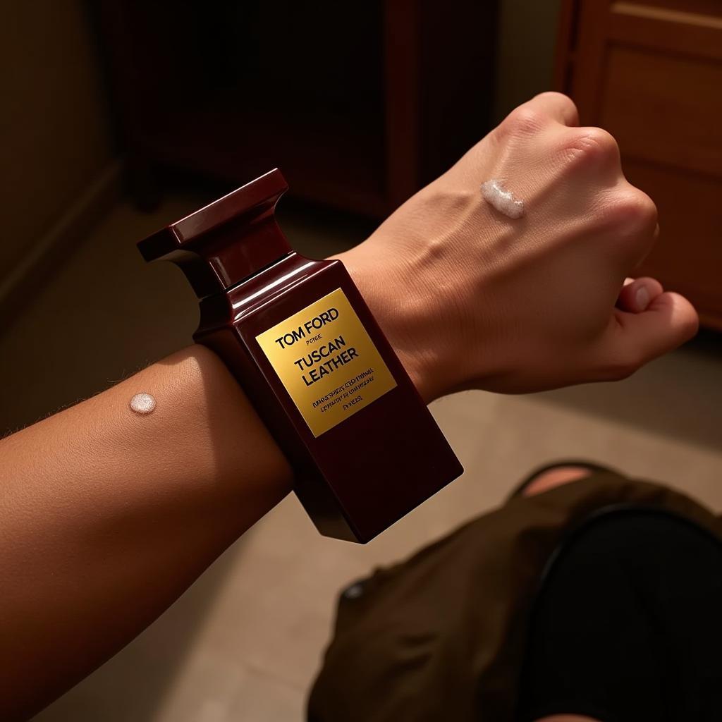 Tom Ford Tuscan Leather Applied on Wrist