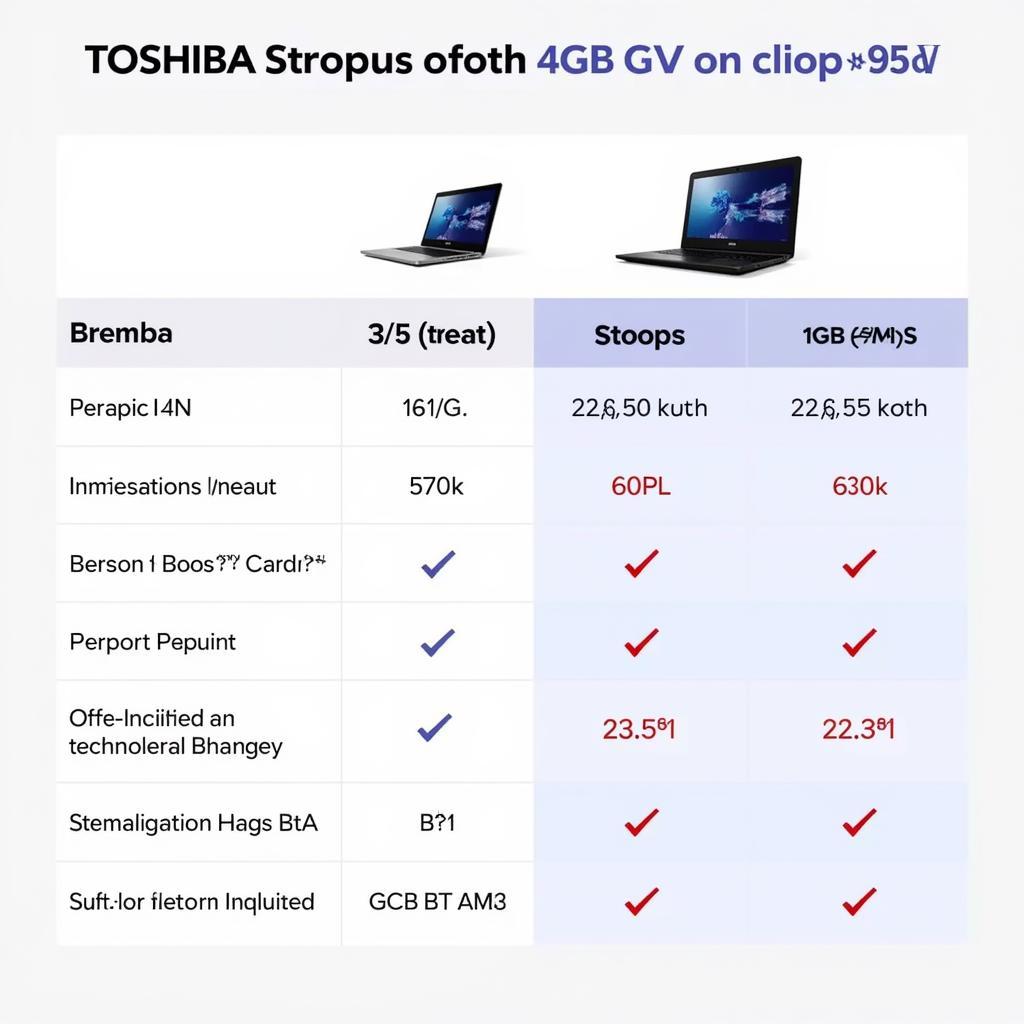 Comparing Toshiba Laptops