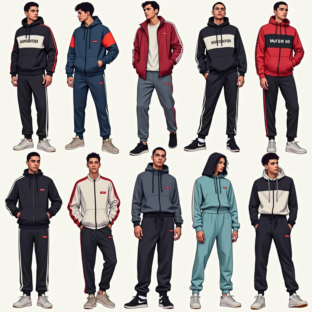 Various tracksuit designs