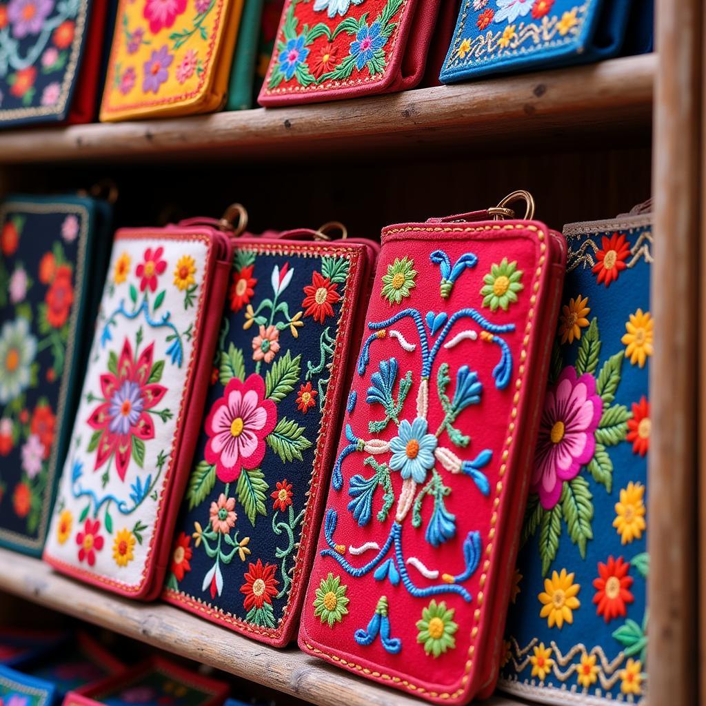 Traditional Embroidered Wallets from Pakistan