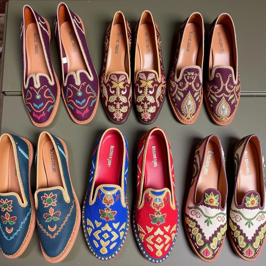 Pakistani Women in Traditional Shoes