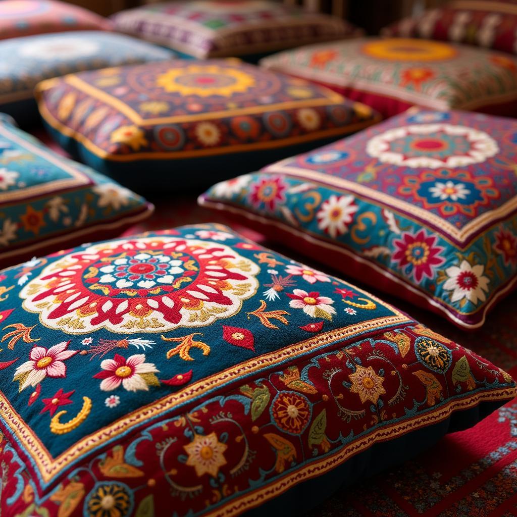 Traditional Pakistani Floor Cushions