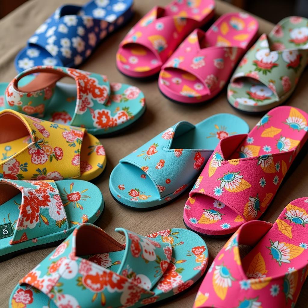 Women's Flip Flops with Colorful Patterns