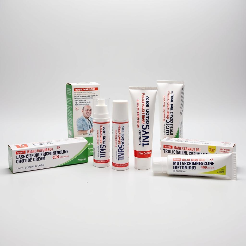 Triamcinolone acetonide cream tubes and packaging