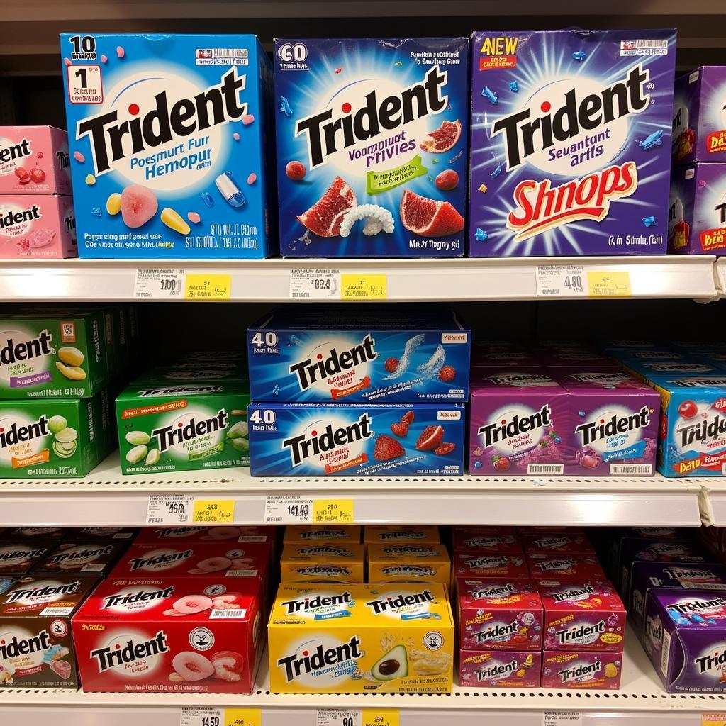 Trident Bubble Gum on Pakistani Store Shelves