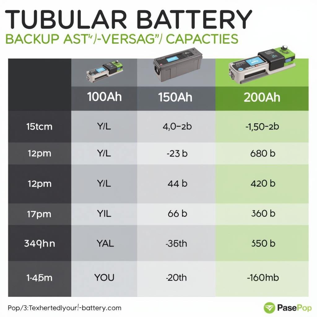 Tubular Battery Capacity Chart