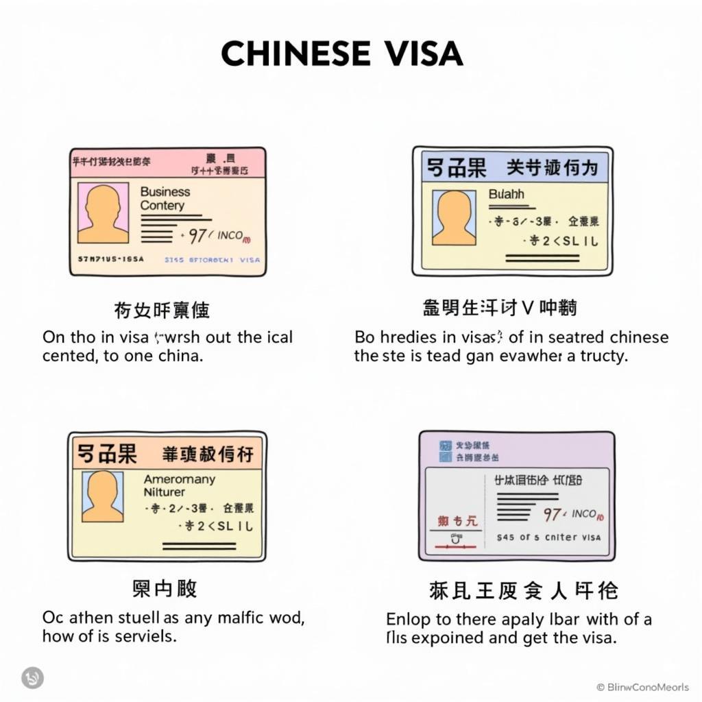 Different types of Chinese visas