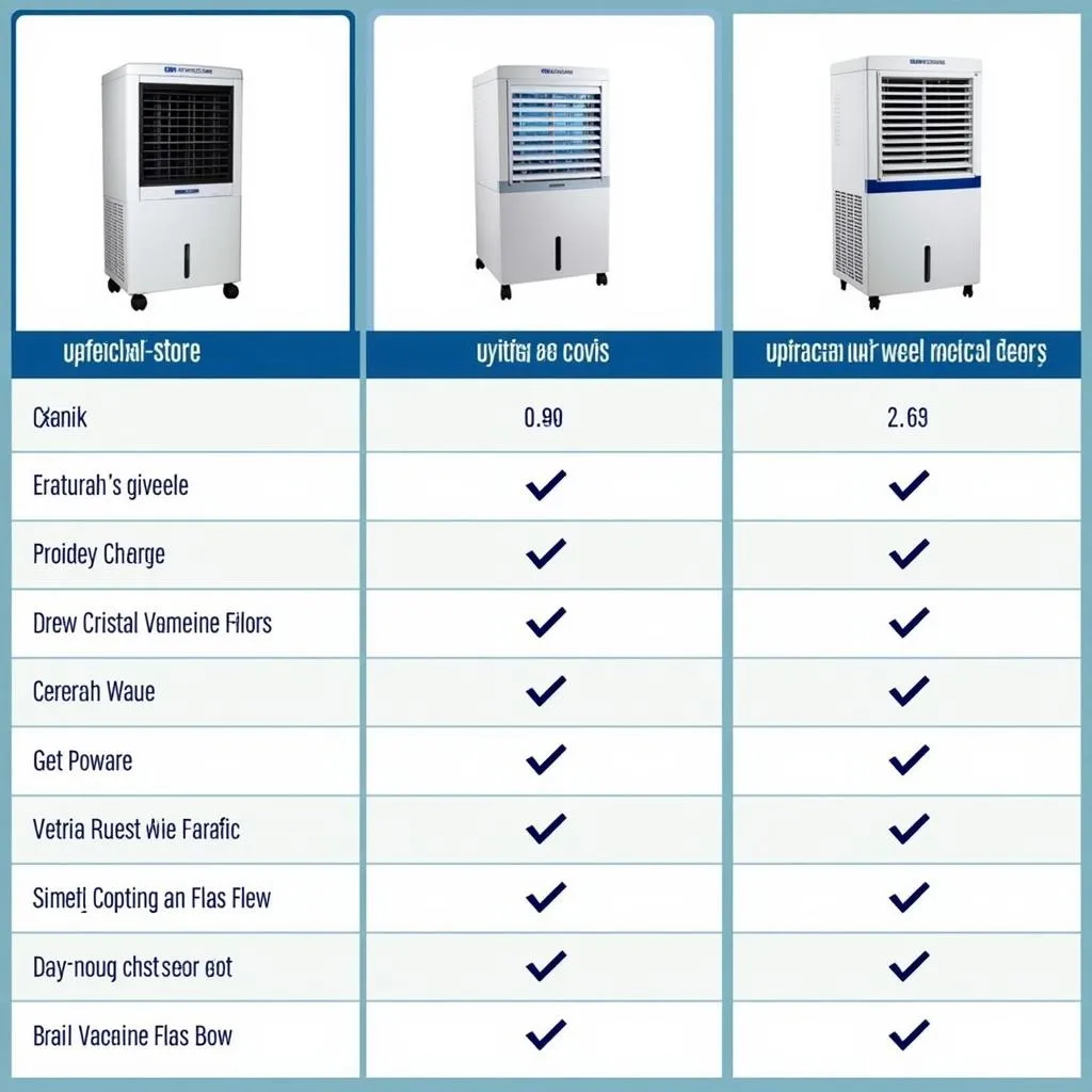 A price list showcasing different United air cooler models and their corresponding prices in Pakistani Rupees