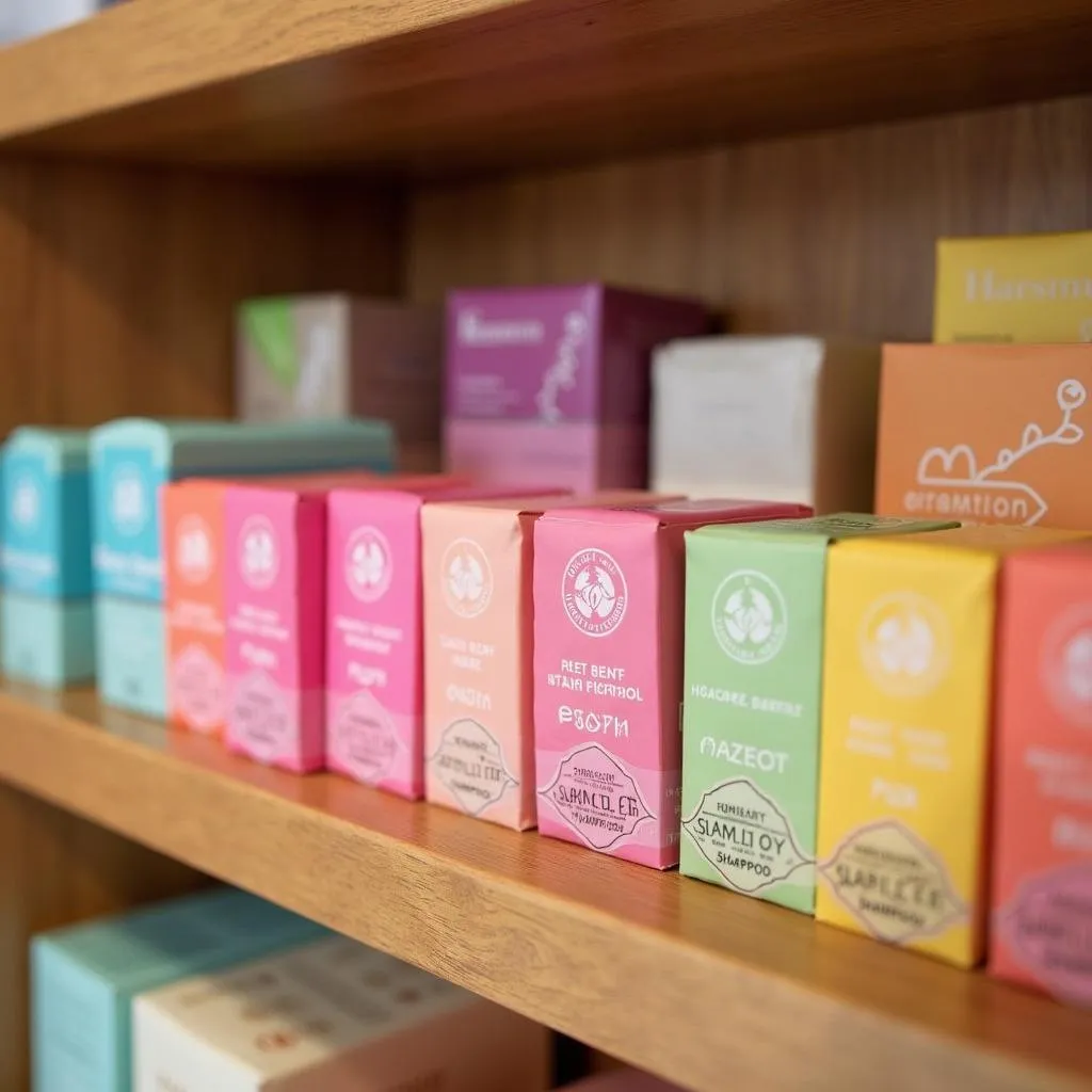 Colorful Shampoo Bars on Display