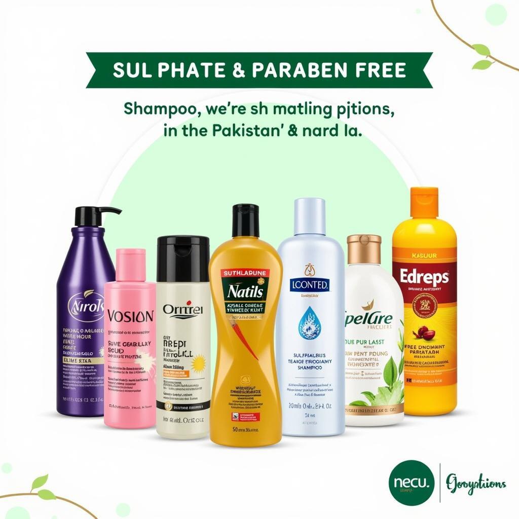 A variety of sulphate and paraben free shampoo brands available in Pakistan