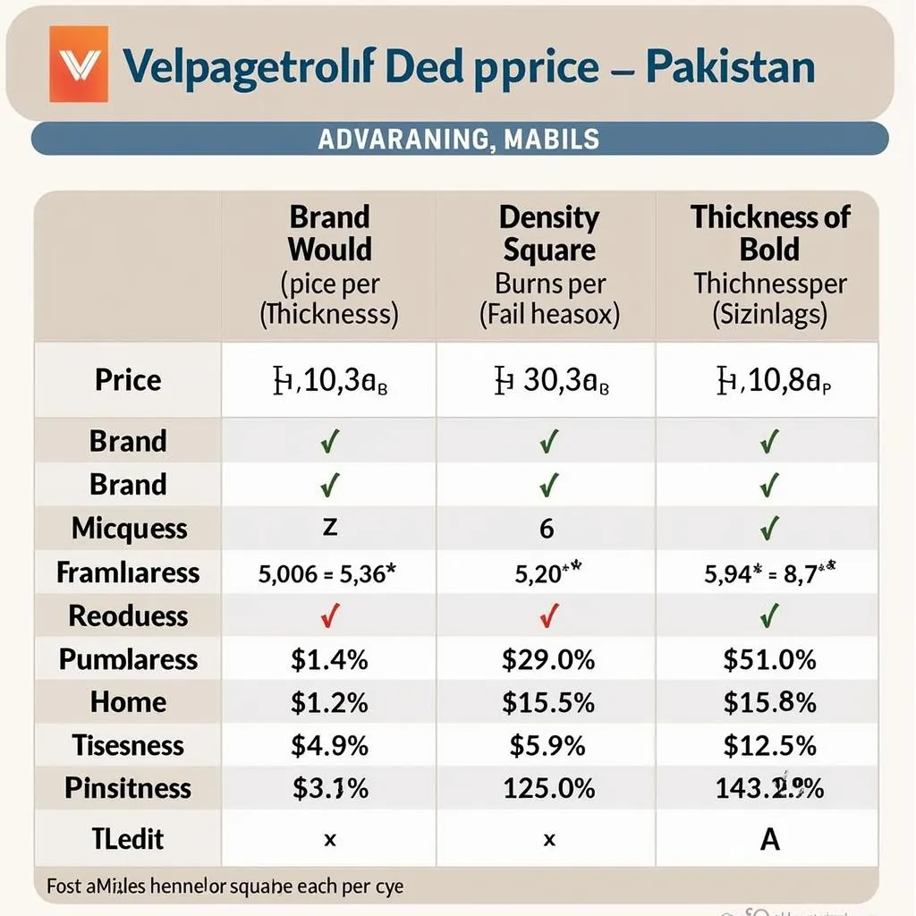 Velpaget Price Comparison Chart in Pakistan