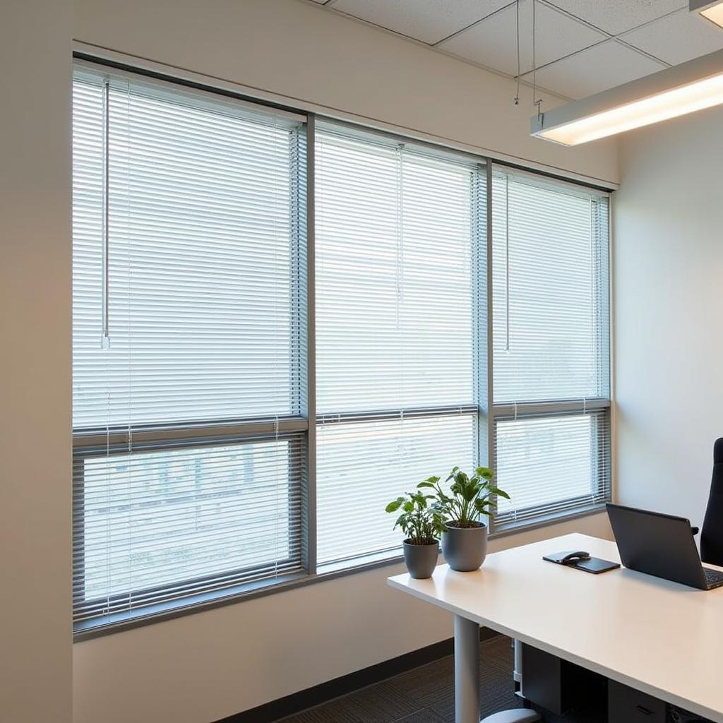 Venetian Blinds in an Office Setting