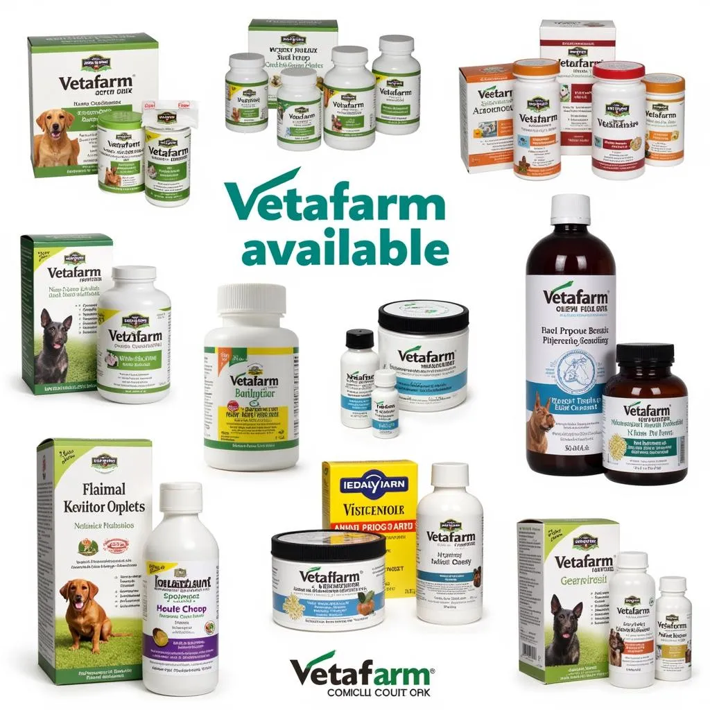 Vetafarm product range showcasing variety