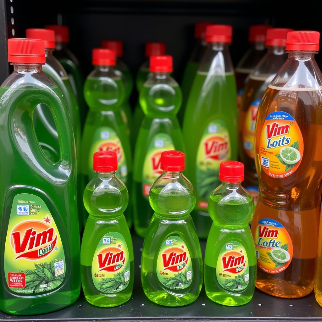 Vim Liquid on Supermarket Shelf